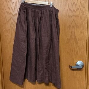 Chic Brown A-Line Skirt